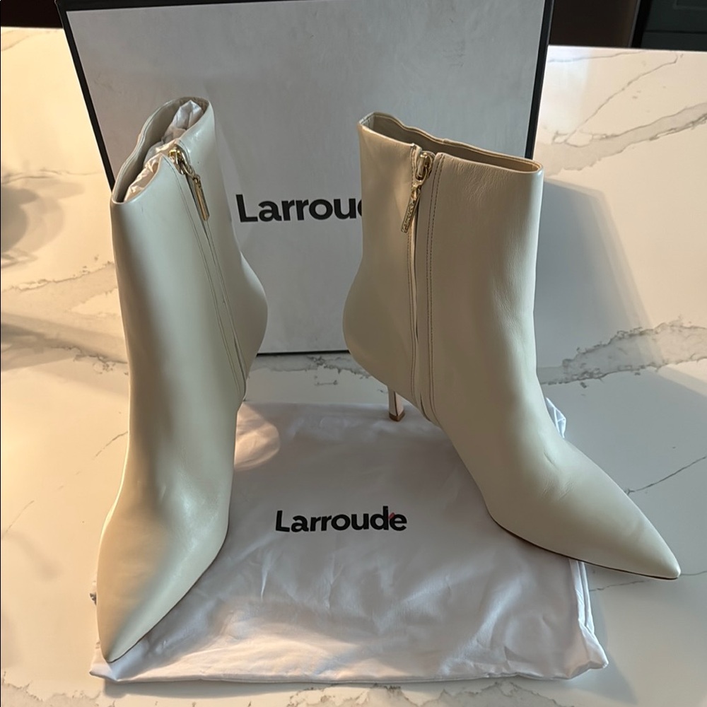 Larroude Mini Kate Ivory Boots